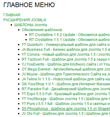 joomla модуль карты сайта